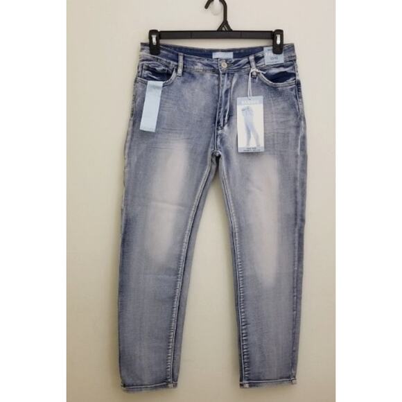 Bamboo Women's Jeans Pants Denim Junior Size 16 High Rise Pockets Blue - Picture 1 of 3